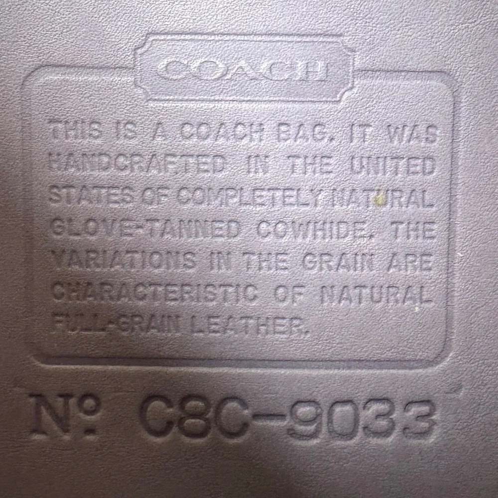 Coach Ergo Pocket Zip 9033 Lavender Purple Leather Vintage 90s Hobo Bag